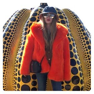 DVF Orange Coat